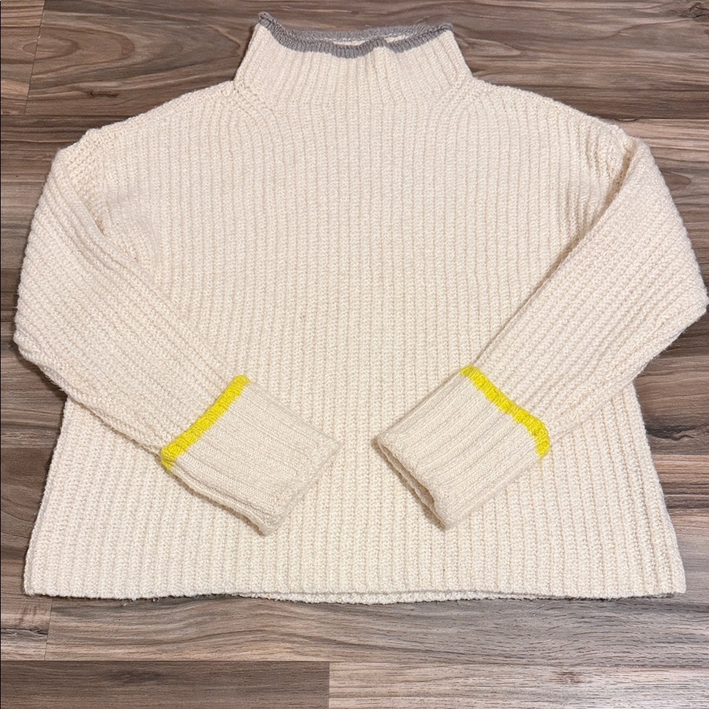 Maeve by Anthropologie Chunky Knit Mock Neck Sweater Women’s Sz. S Ivory